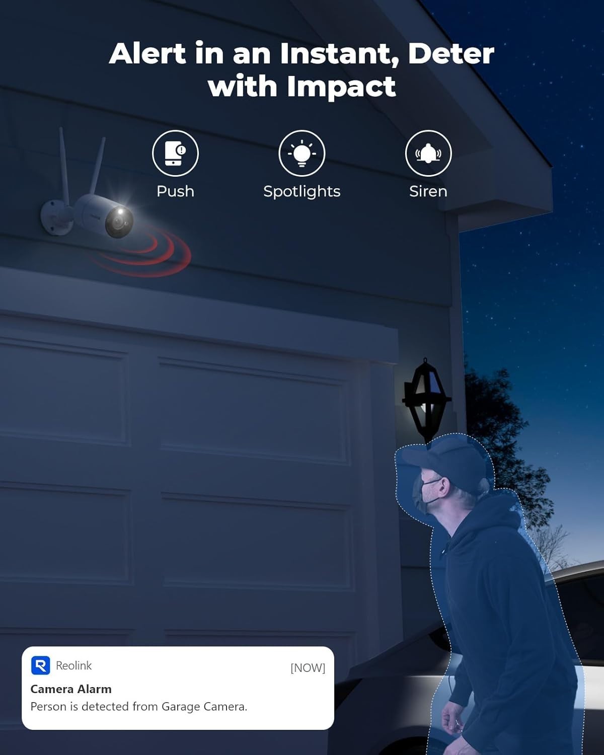 4K WiFi 6 Security Camera Outdoor 8MP Color Night Vision IP67 CCTV