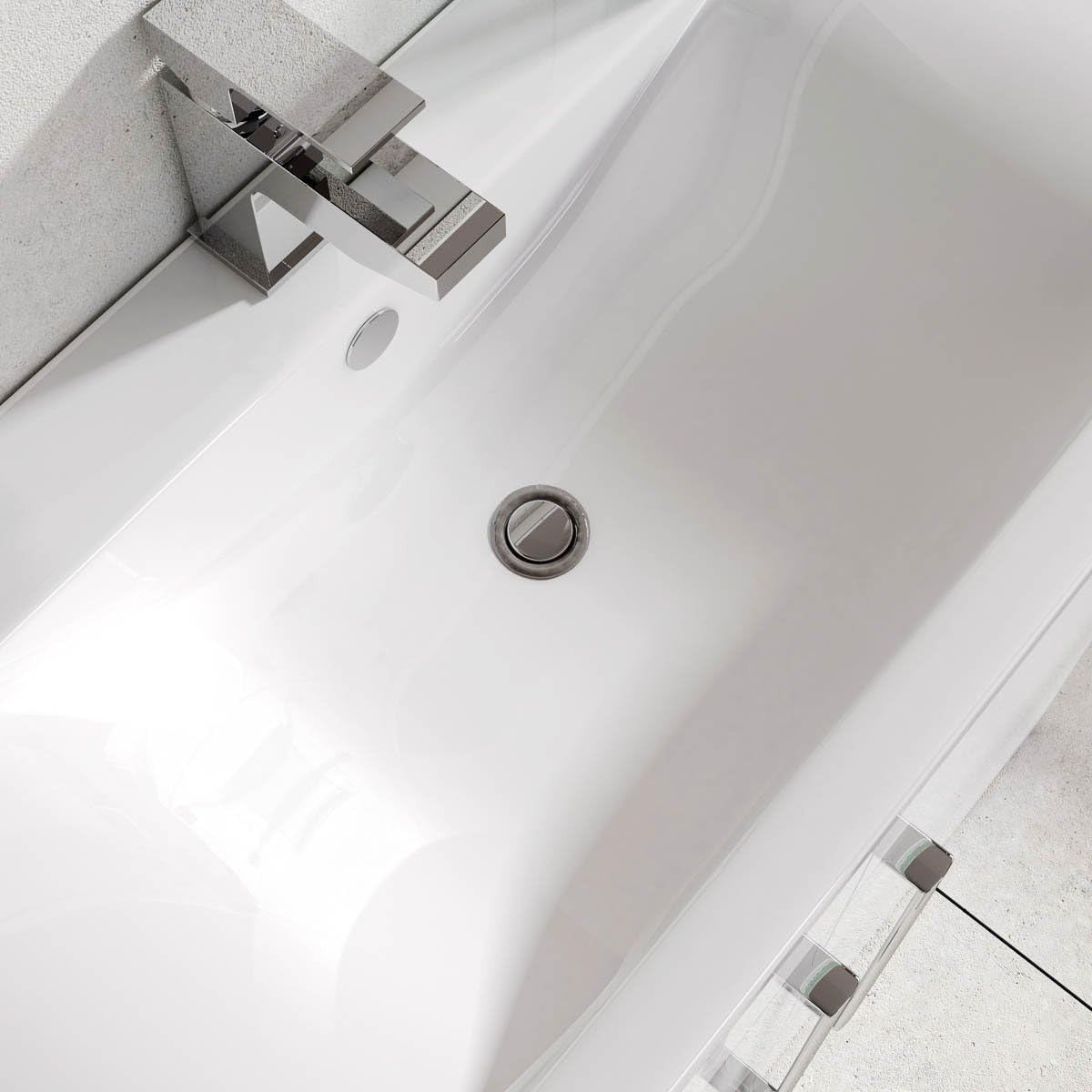 600mm Wall Mounted White Gloss Vanity Unit – 2 Drawer Sink Cabinet with Basin