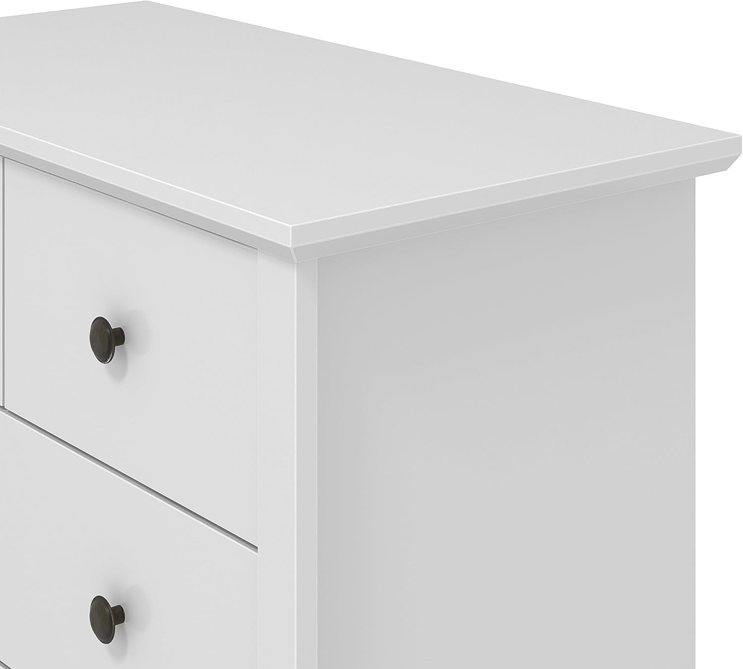 White 5 Drawer Chest Storage Cabinet Hallway Bedroom Modern Slim Unit