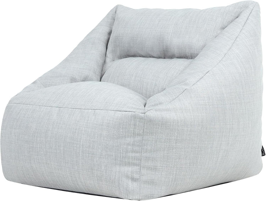 Large Grey Bean Bag Chair Indoor Outdoor Water-Resistant Armchair Seat