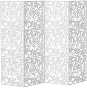 12 Panel Hanging Room Divider 40x40cm White Hollow Pattern Wall Partition Screen