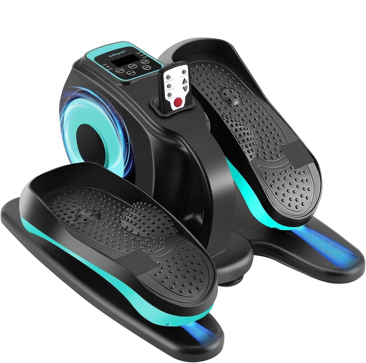 Under Desk Electric Elliptical Pedal Exerciser Quiet Seated Leg Trainer LCD