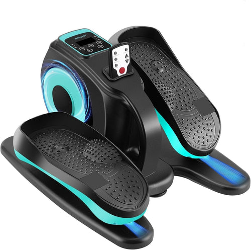 Under Desk Electric Elliptical Pedal Exerciser Quiet Seated Leg Trainer LCD
