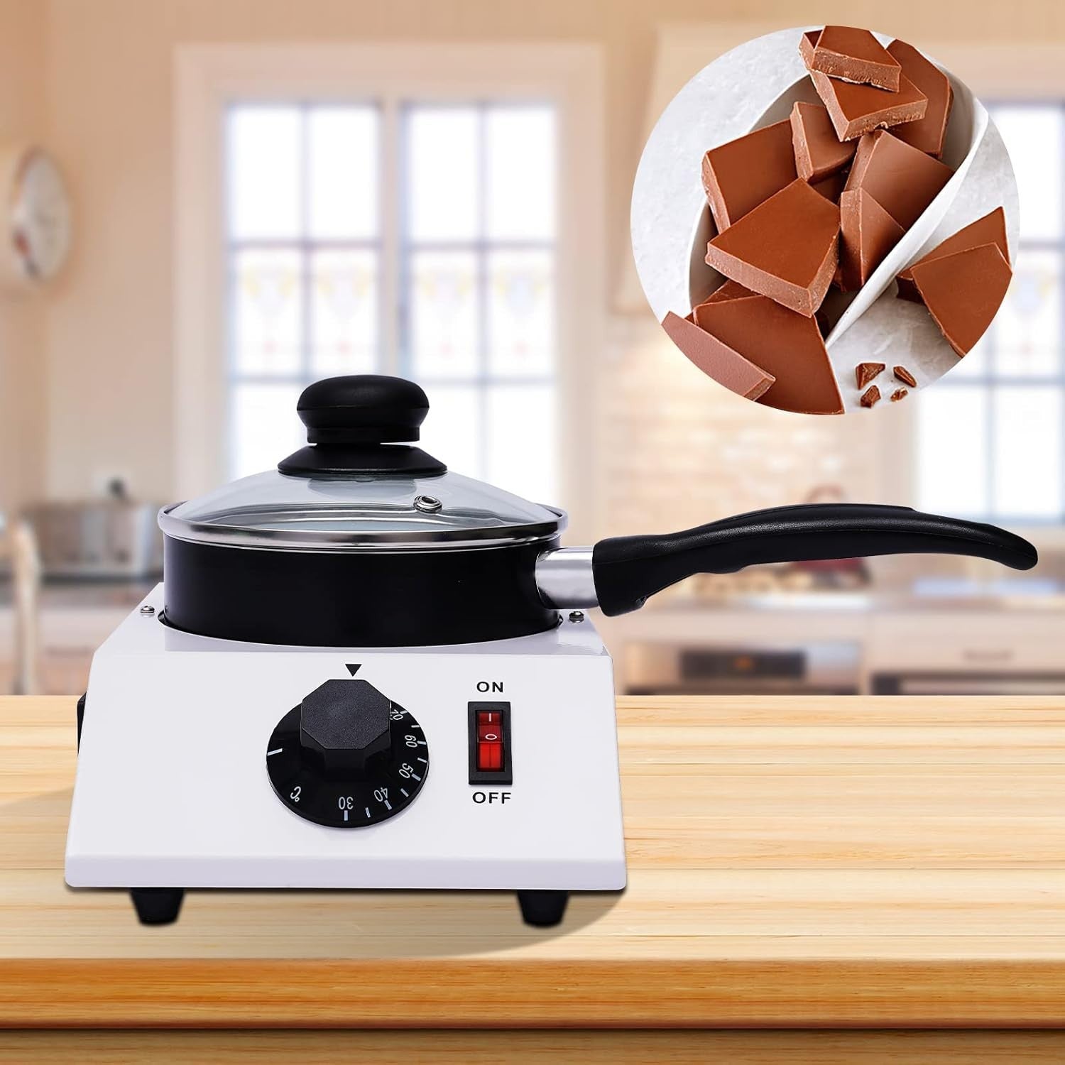1KG Chocolate Melting Machine Electric Tempering Fondue Maker 220V