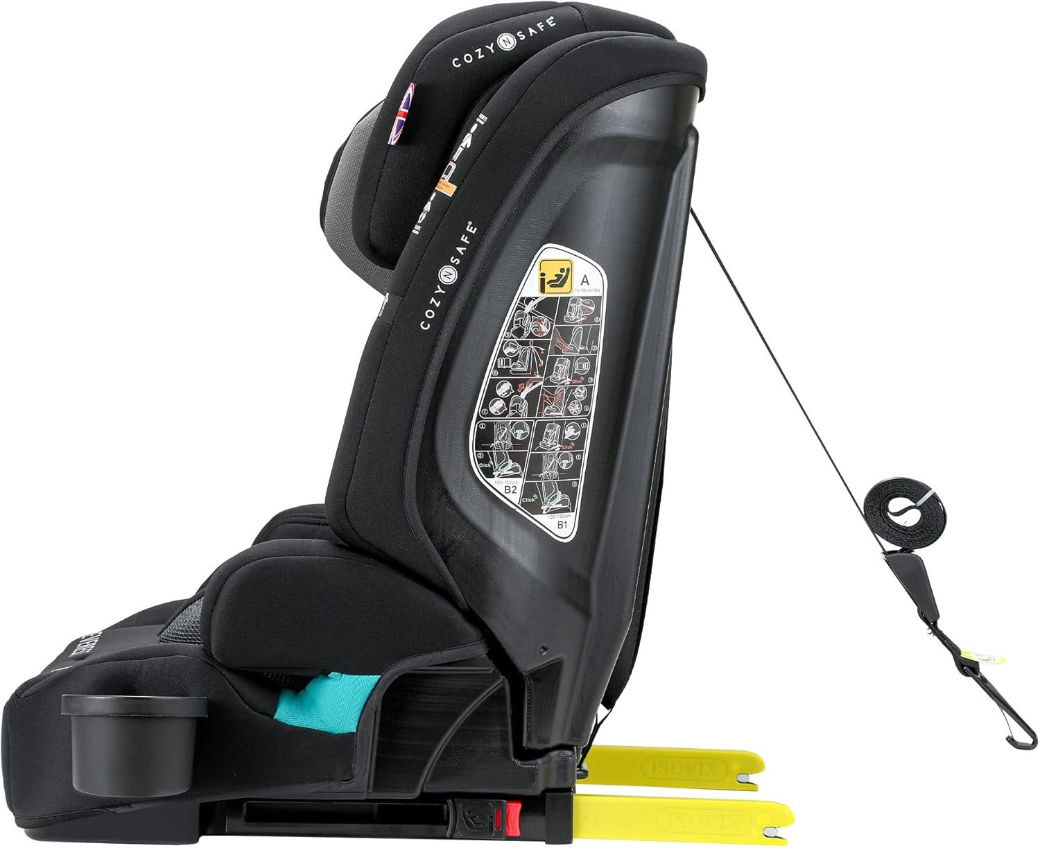 i-Size Child Car Seat ISOFIX High Back Booster 5-Point Harness 9–36kg
