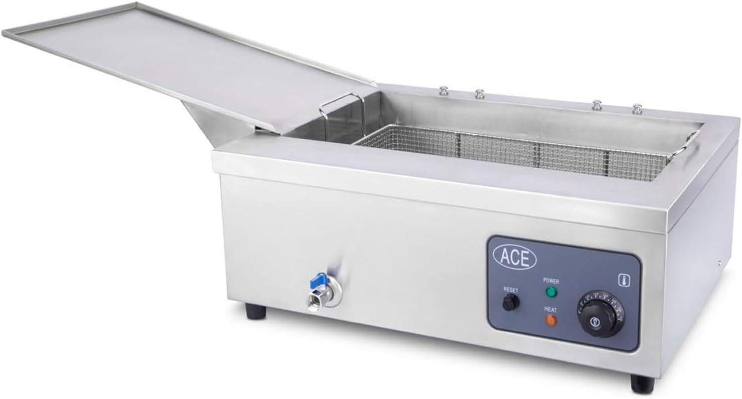 26L Commercial Electric Fish Fryer 3000W Stainless Steel Single Tank