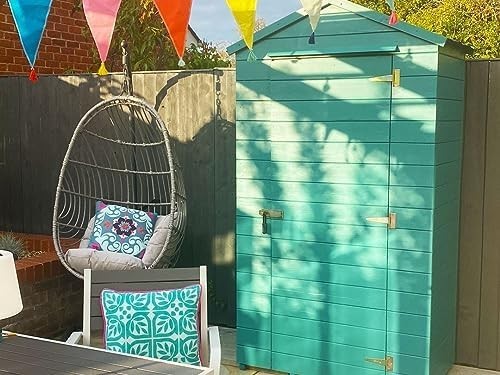 Wooden Garden Tool Shed 113x63x221cm Outdoor Storage Box with Shelf