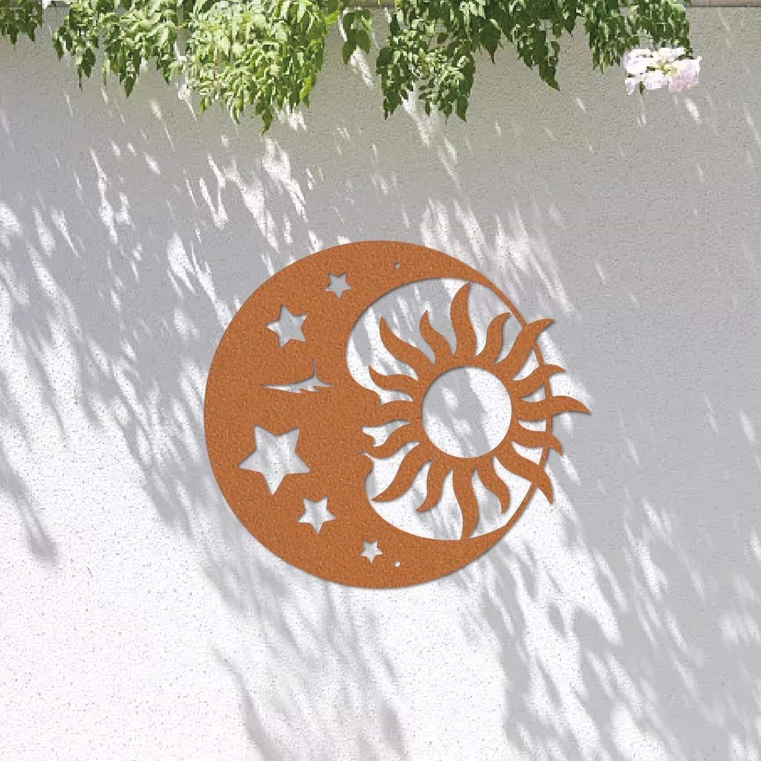 Sun Moon Stars Metal Wall Art Boho Celestial Home Decor