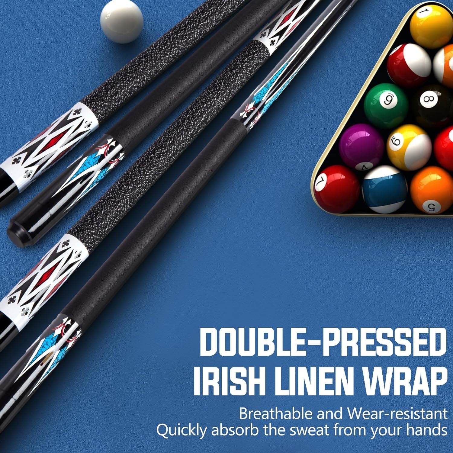 House Maple Pool Cue 58 Inch 13mm Tip 2 Piece 19oz 20oz Stick