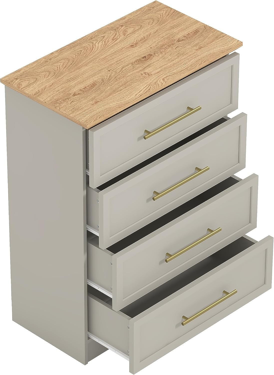 4-Drawer Chest Storage Cabinet - Modern Wall Mount Dresser for Bedroom