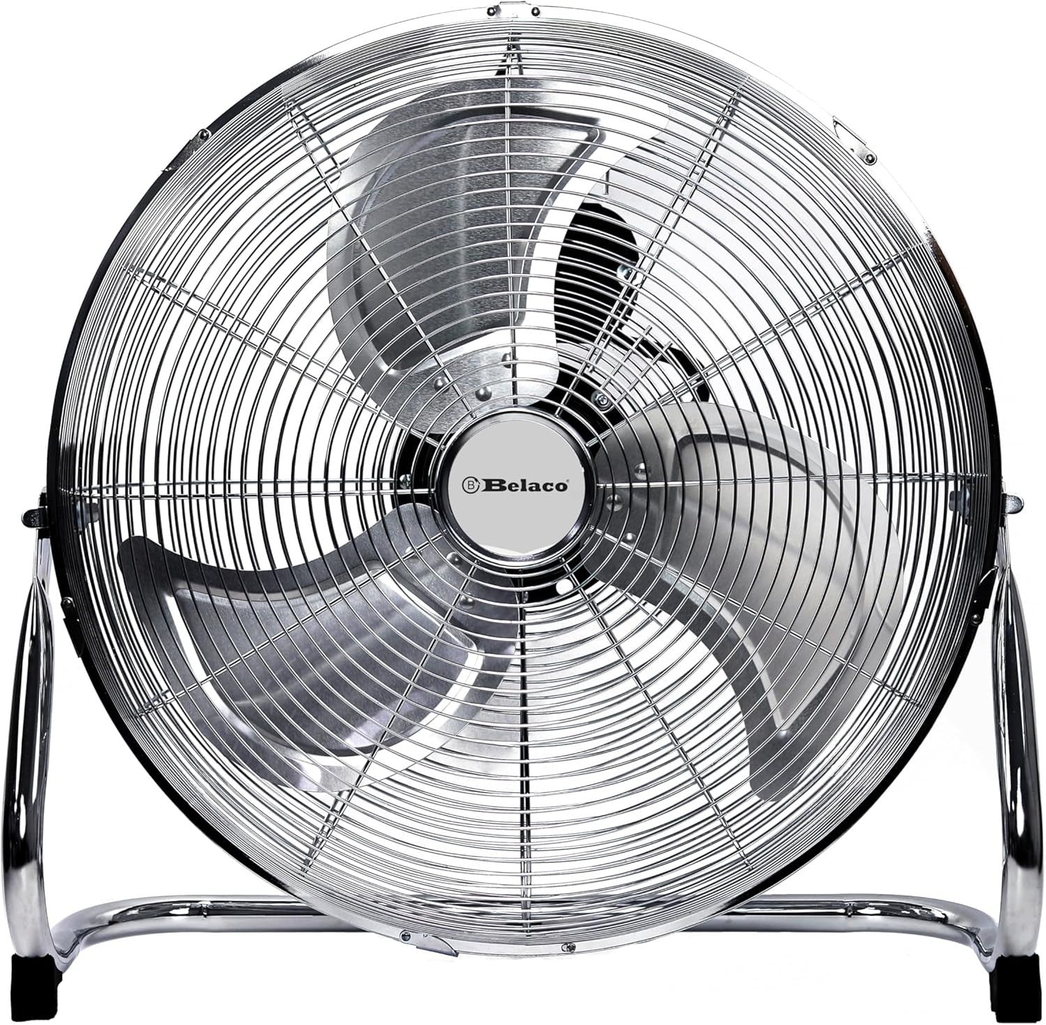 18" Chrome Metal Floor Fan High-Velocity 3-Speed Cooling Desk Floor Fan