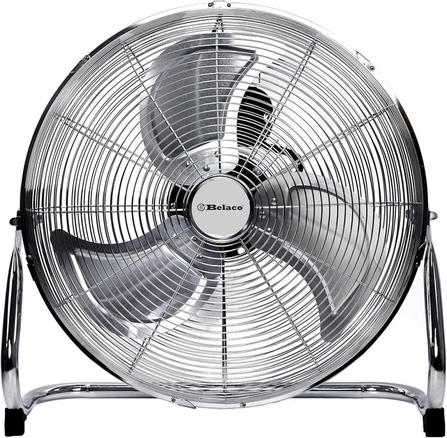 18" Chrome Metal Floor Fan High-Velocity 3-Speed Cooling Desk Floor Fan