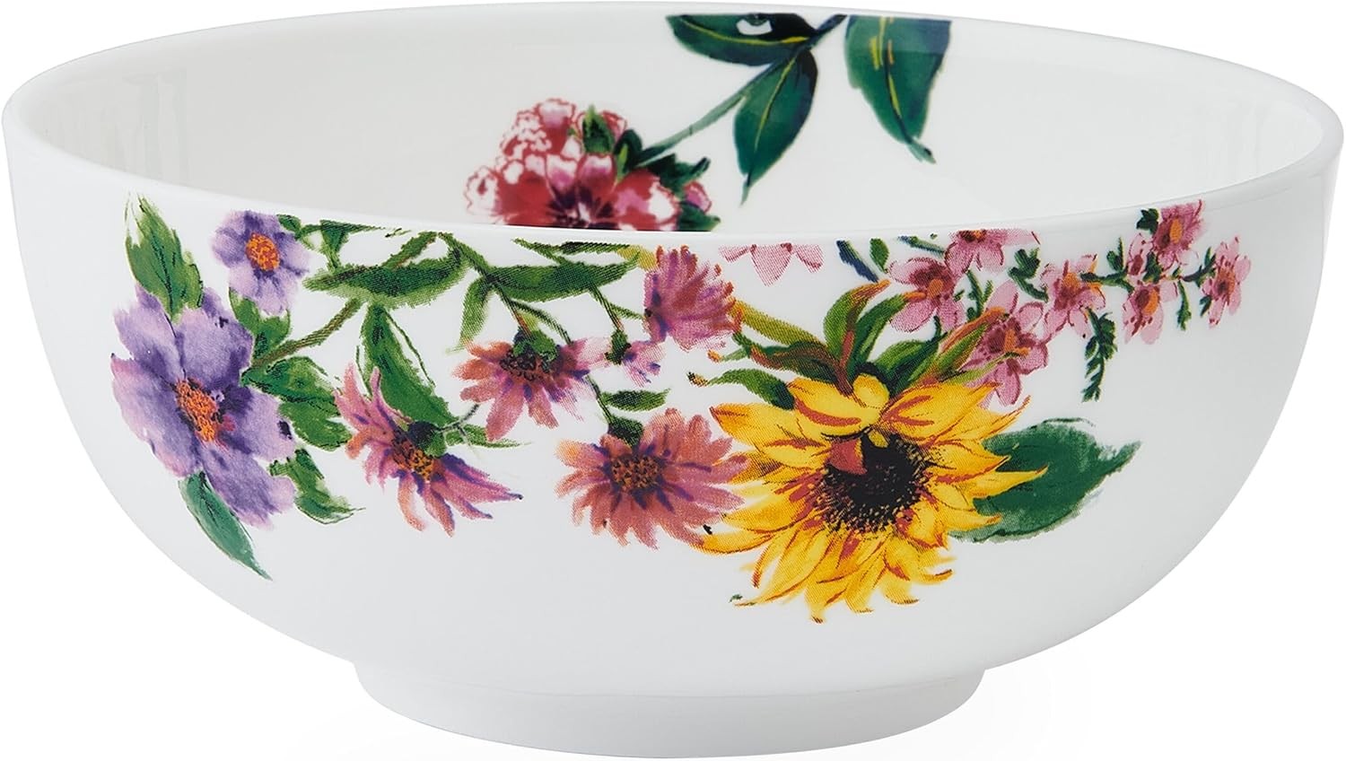 Floral Bone China Dinnerware Set 12 Piece Chip Resistant Plates