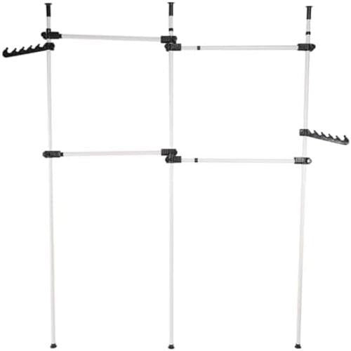 Telescopic Clothes Rail Heavy Duty Adjustable Garment Rack 329cm