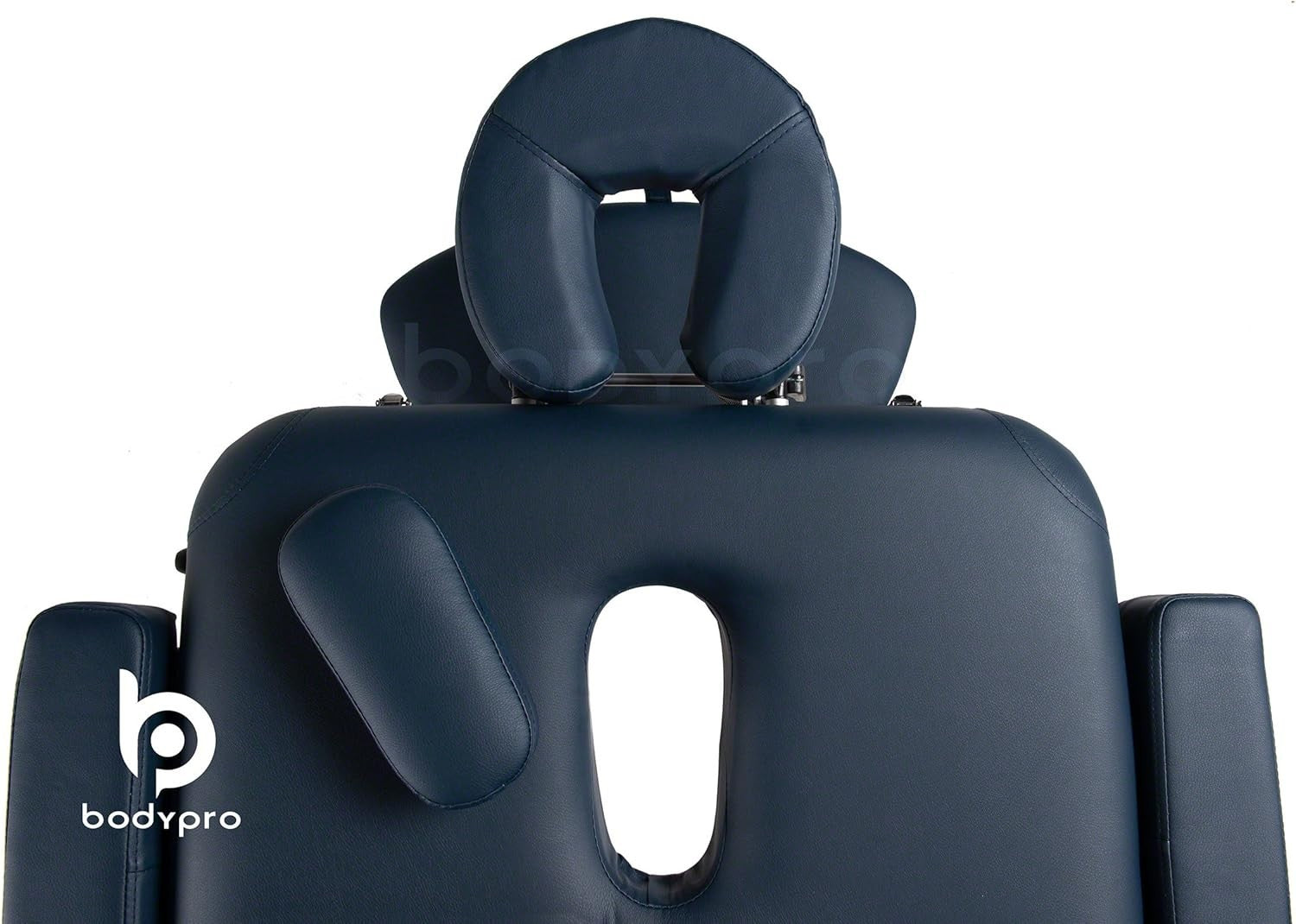 Liftback Massage Table 7cm Foam w/ Face Cradle Arms Shelf Carry Case Navy