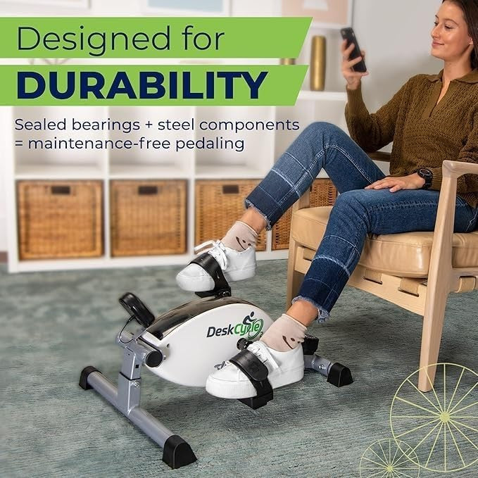 Height Adjustable Under Desk Pedal Bike Magnetic Resistance Quiet