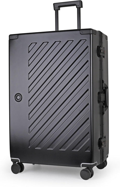 28 Inch Zipperless Polycarbonate Suitcase Dual TSA Locks Silent Spinner