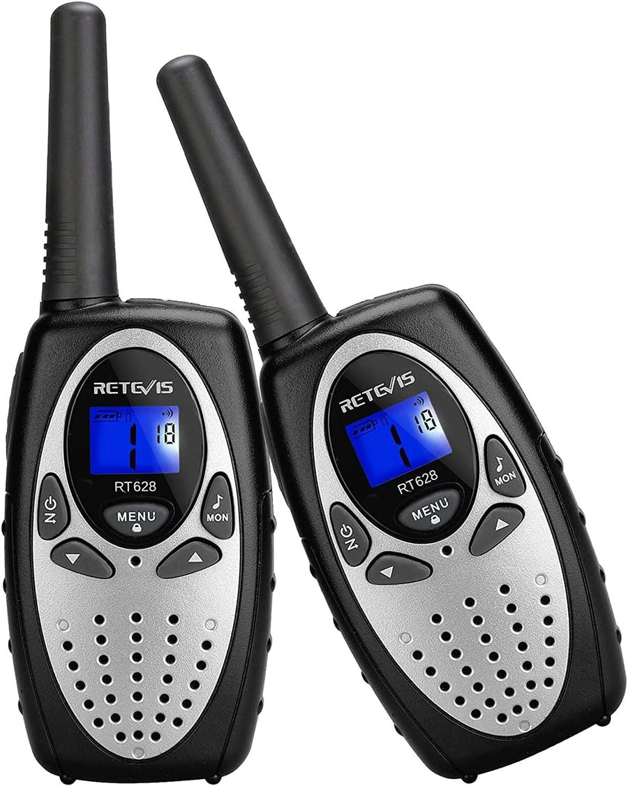 Kids Walkie Talkies 1 Pair Silver Long Range VOX 8 Channel Family Outdoor Toy