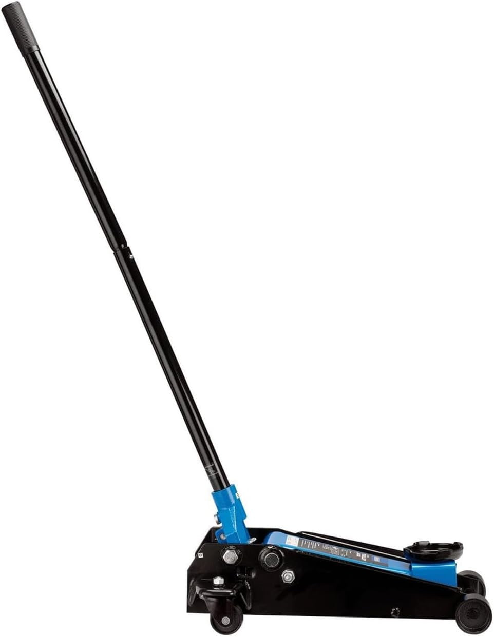 3 Ton Hydraulic Trolley Jack Blue Black Lightweight Car Lift Rear Swivel Castors