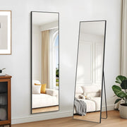 Full Length Black Mirror 150x40cm Freestanding & Wall Mount Bedroom Use