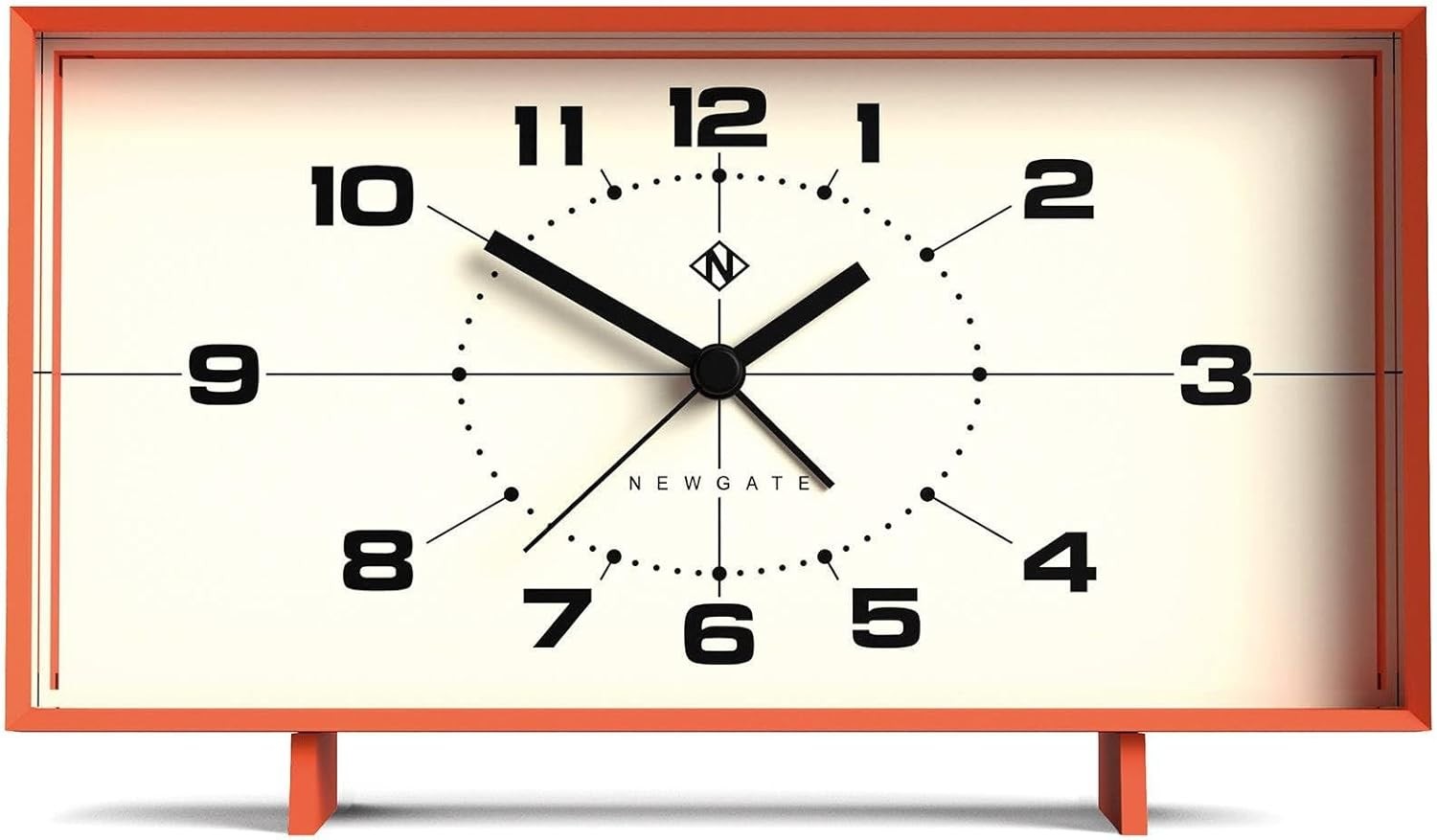 Retro Rectangular Alarm Clock Analogue Bedside Desk Mantel Pumpkin Orange