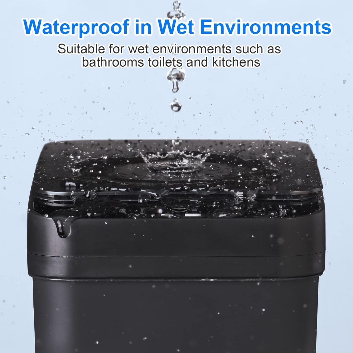 2 Pack 10L Touchless Motion Sensor Bathroom Bin – Slim Automatic Trash Can