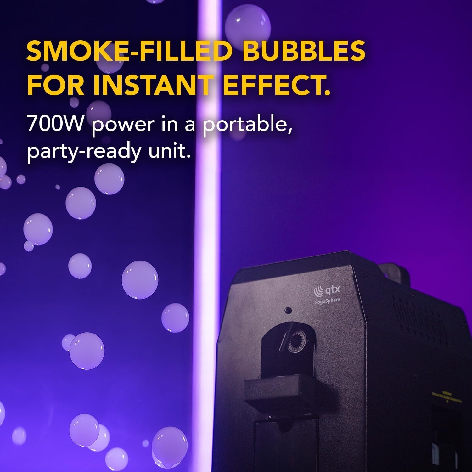 700W Bubble Fog Machine with Remote Portable Party Smoke Maker