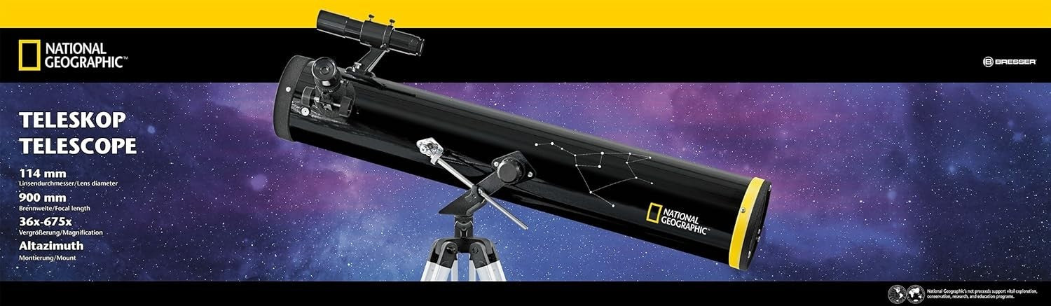 Beginner Reflector Telescope 114mm 900mm AZ Mount Astronomy Kit
