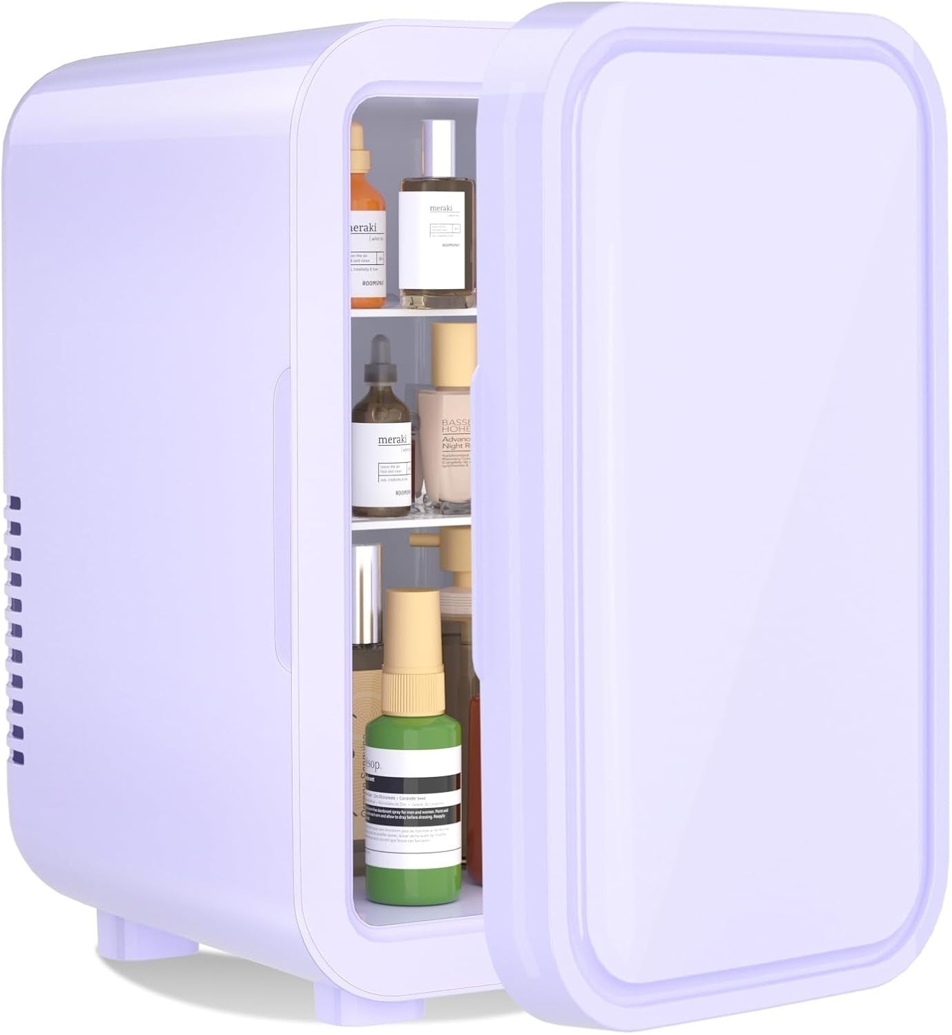 6L Mini Fridge Portable AC/DC Cooler Warmer Bedroom Skincare Purple
