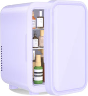 6L Mini Fridge Portable AC/DC Cooler Warmer Bedroom Skincare Purple