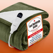 Electric Heated Throw Blanket Ultra Soft Flannel 6  Timer Overheat Safe