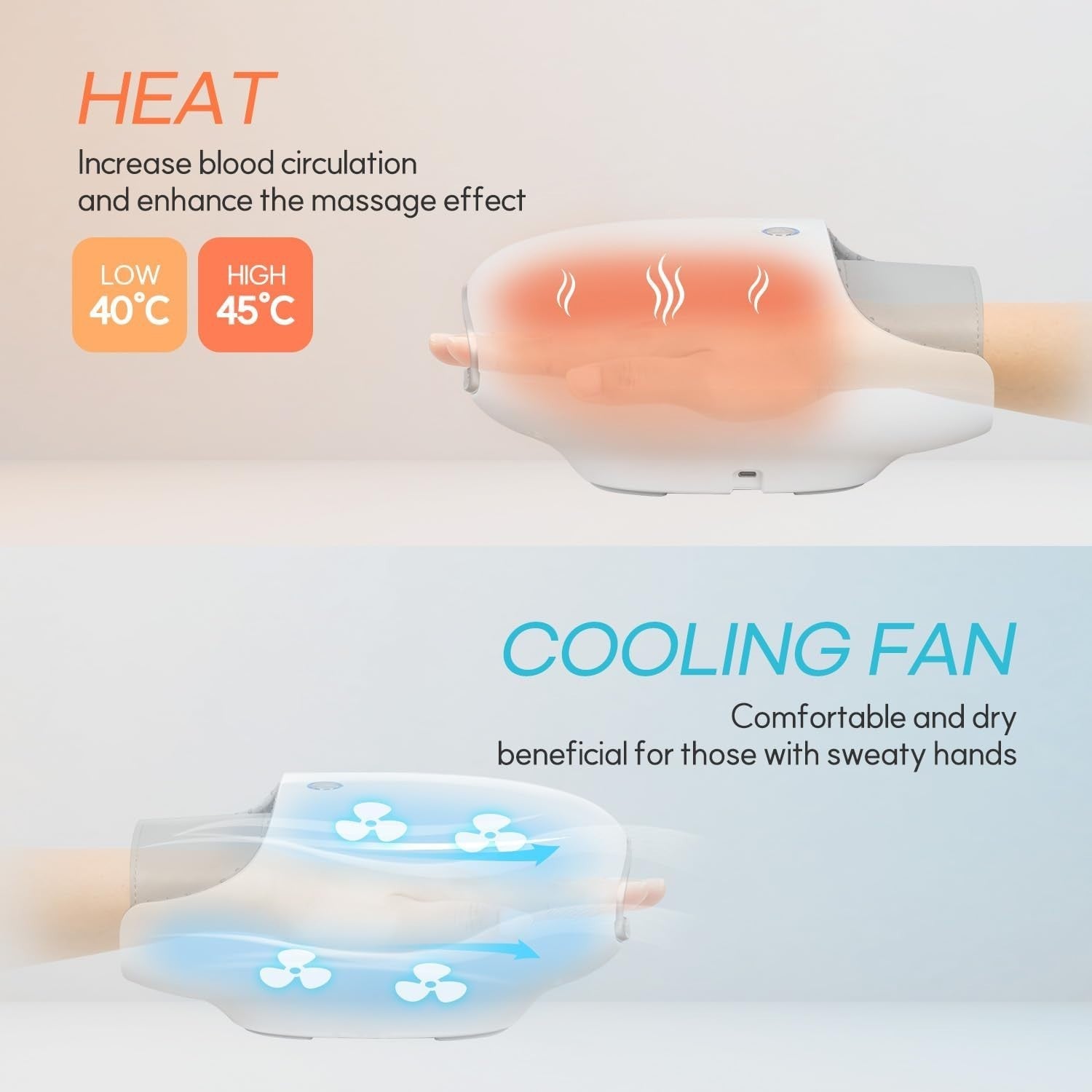 Hand Massager Heat Cold Compression for Arthritis Carpal Tunnel Relief