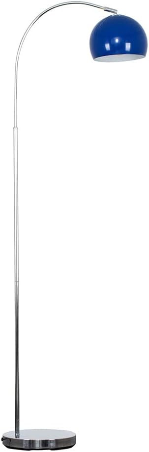 Modern Arc Floor Lamp Chrome Curved Standing Light Gloss Shade LED Bulb