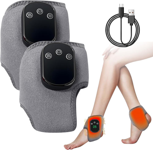 Heated Foot & Ankle Massager Wrap Pain Relief 5 Heat Levels Wireless