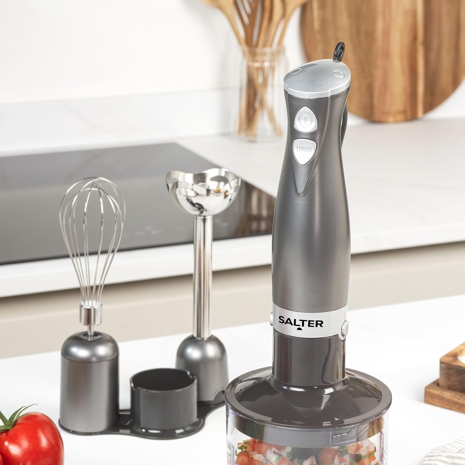 3-in-1 Hand Blender Set | Whisk, Food Processor & Chopper, 500ml Bowl