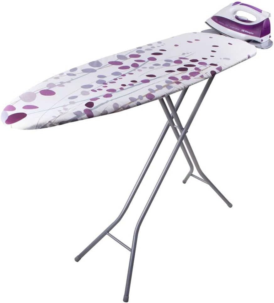 Ironing Board 114x36cm Height Adjustable Steel Frame Steam Station Ready