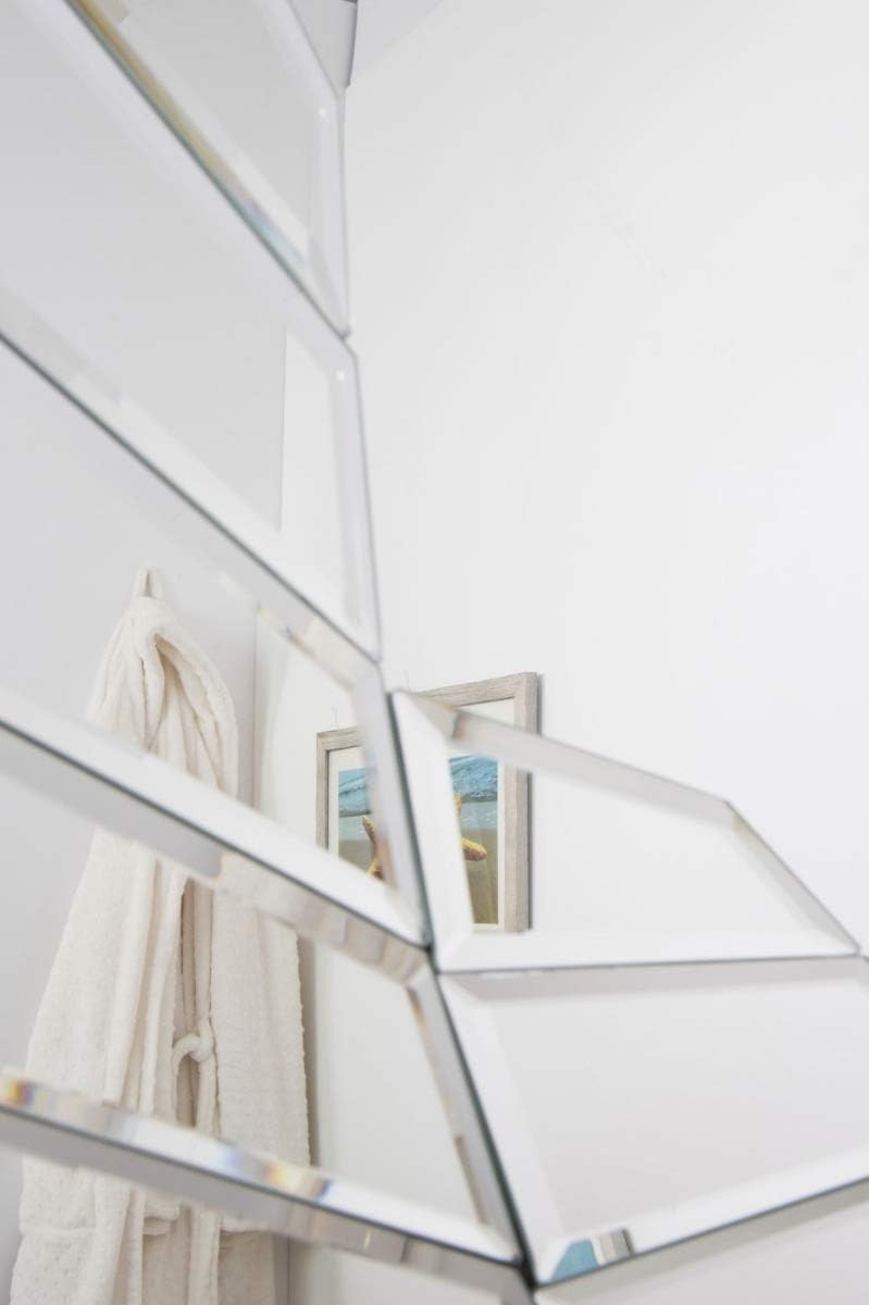 Modern Venetian Star Wall Mirror 90x90cm Glass Decor for Living Room