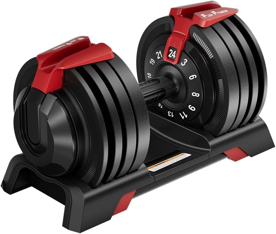 3–24KG Quick Select Adjustable Dumbbells Pair Non-Slip Home Gym