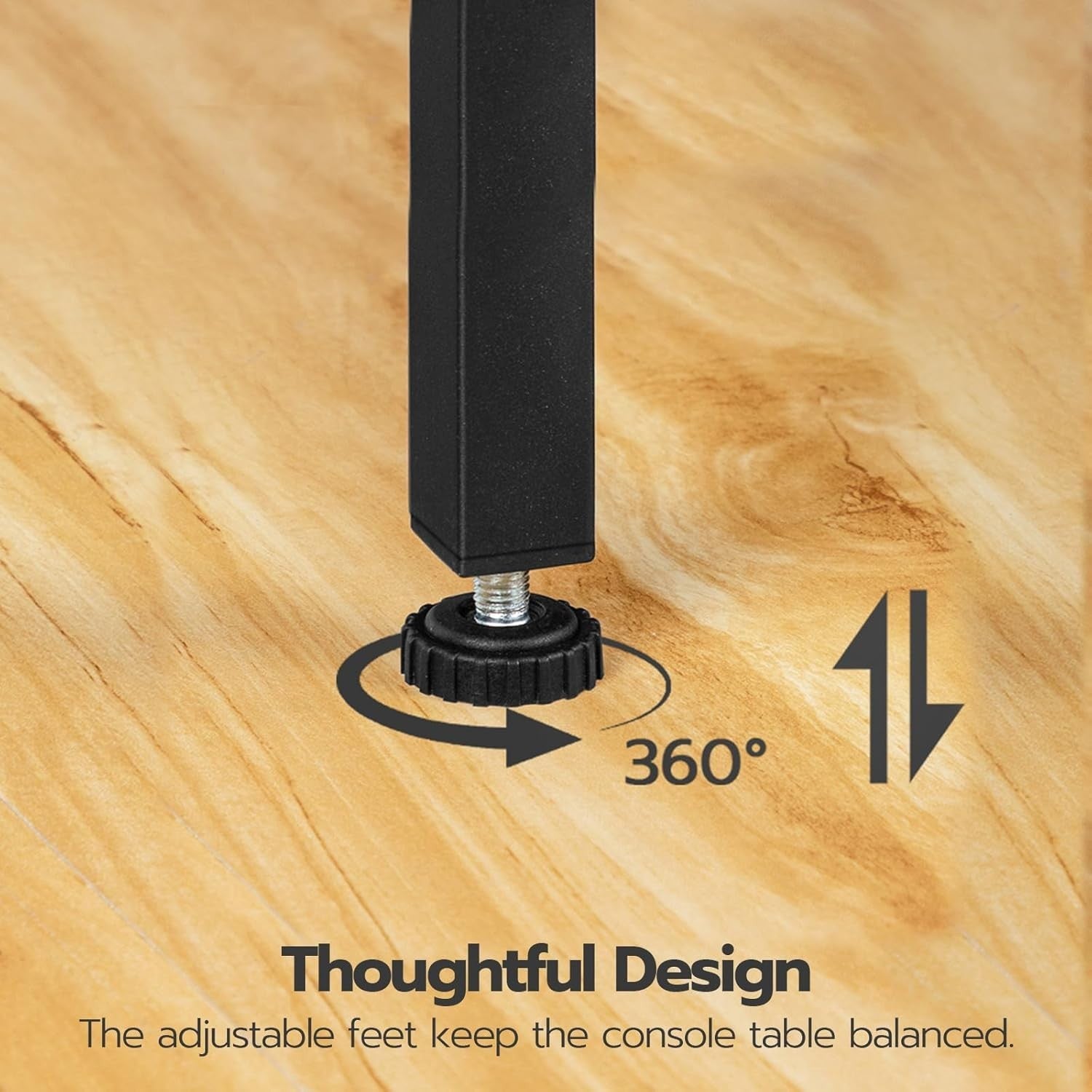 Adjustable 2-Tier Slim Console Table 80cm Hallway Storage Shelf