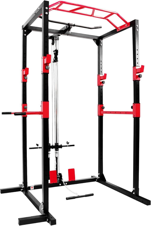 Multifunctional Power Rack with Pulley, Dip & Pull-Up – Home Gym Cage