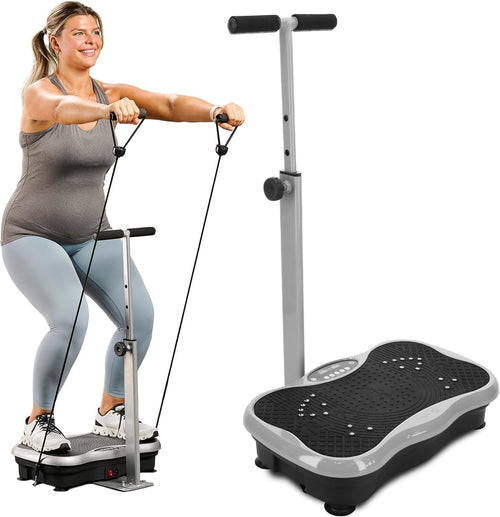 Whole Body Vibration Plate Exercise Machine w/ Handlebars 99 Speeds