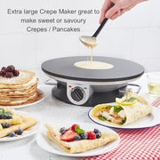 32cm Electric Crepe Maker 1200W | Non-Stick Pancake & Tortilla Machine