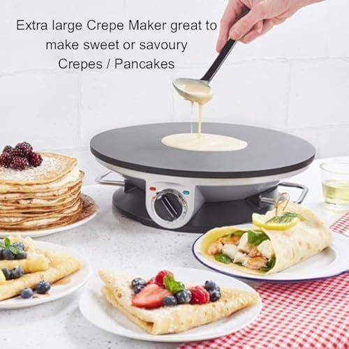 32cm Electric Crepe Maker 1200W | Non-Stick Pancake & Tortilla Machine