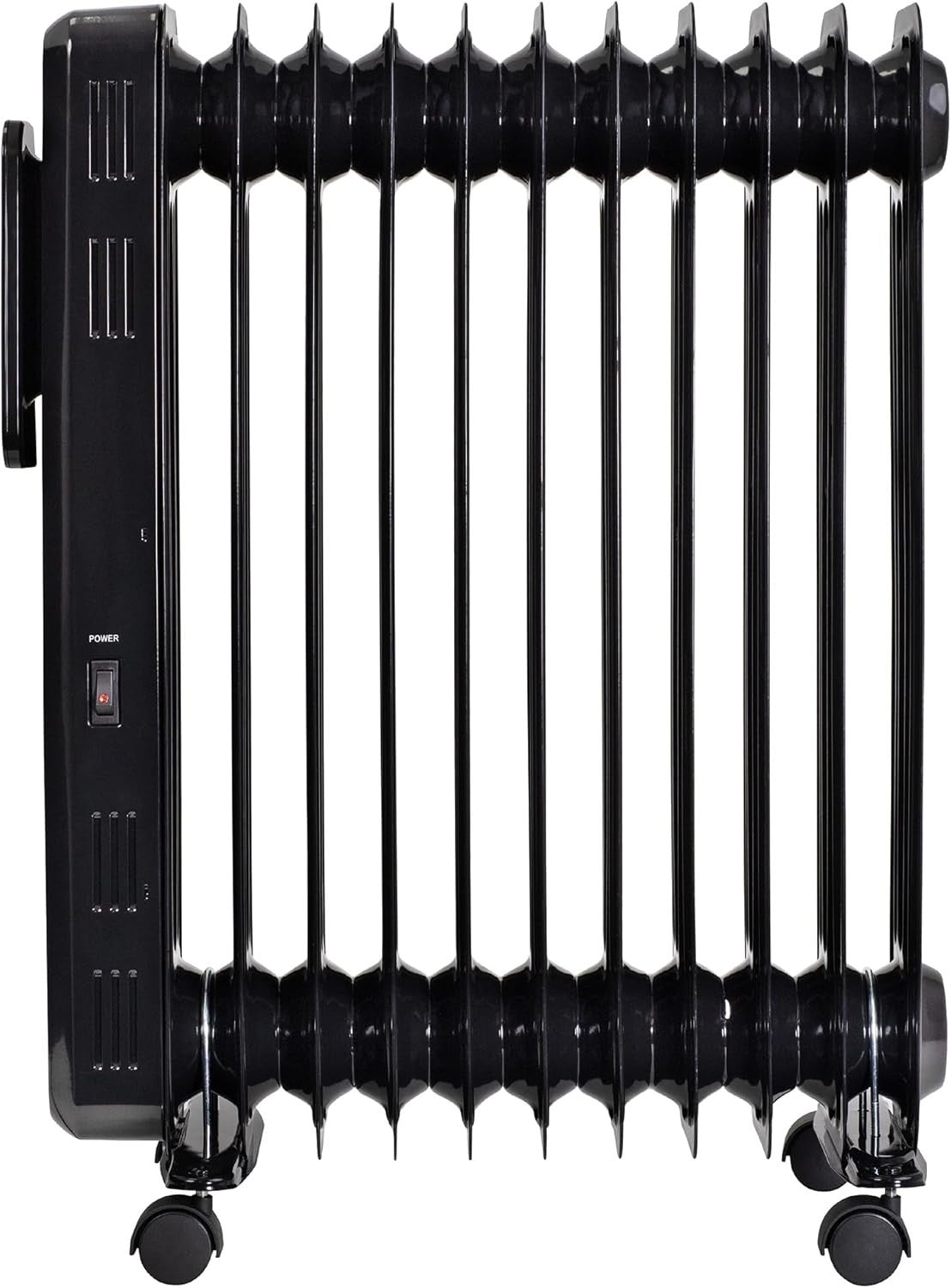 2500W Black Oil Filled Radiator 11 Fin Digital Remote Timer Heater