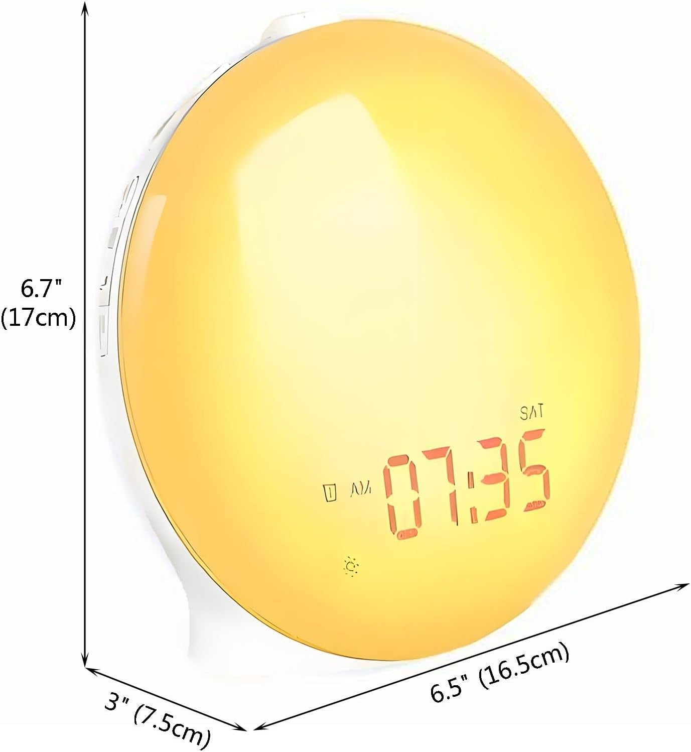 Wake Up Light, Sunrise Alarm Clock with 14 Colorful Light, Sleep Timer, Colored