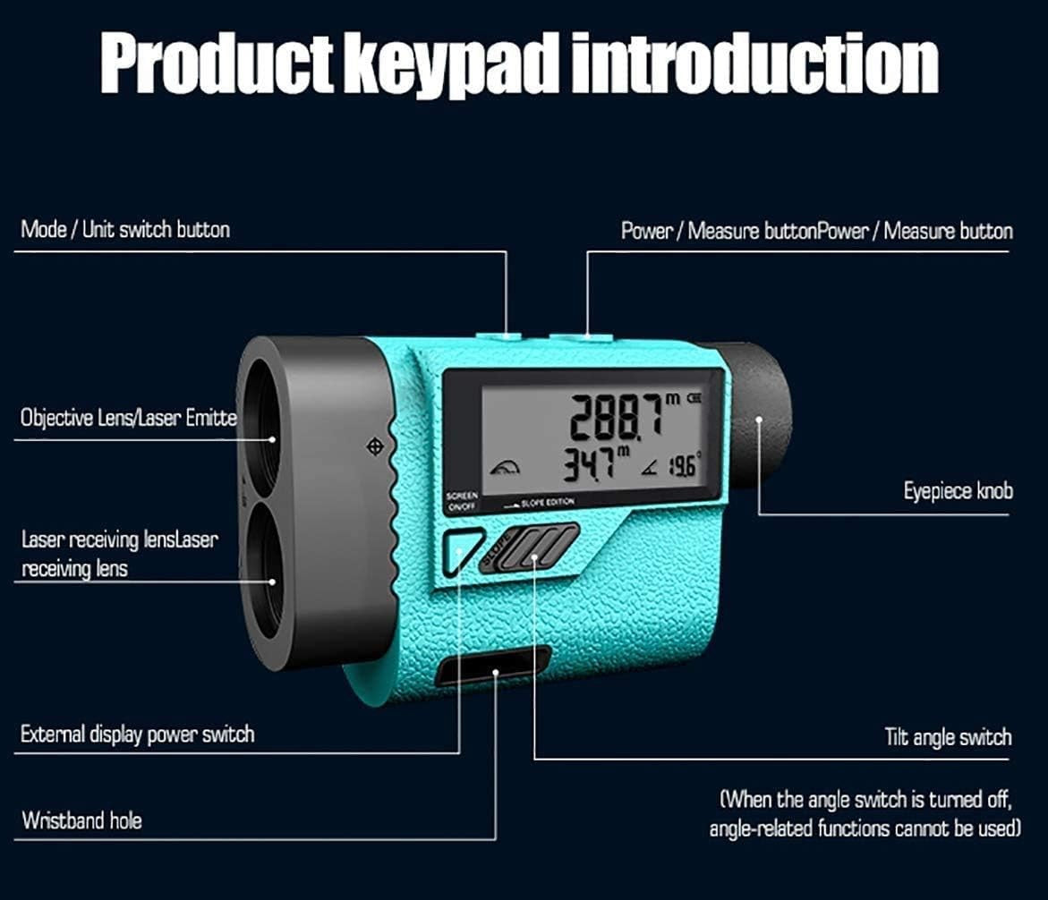 Golf Laser Rangefinder 600M Flag Lock Angle Height Speed LCD Compact