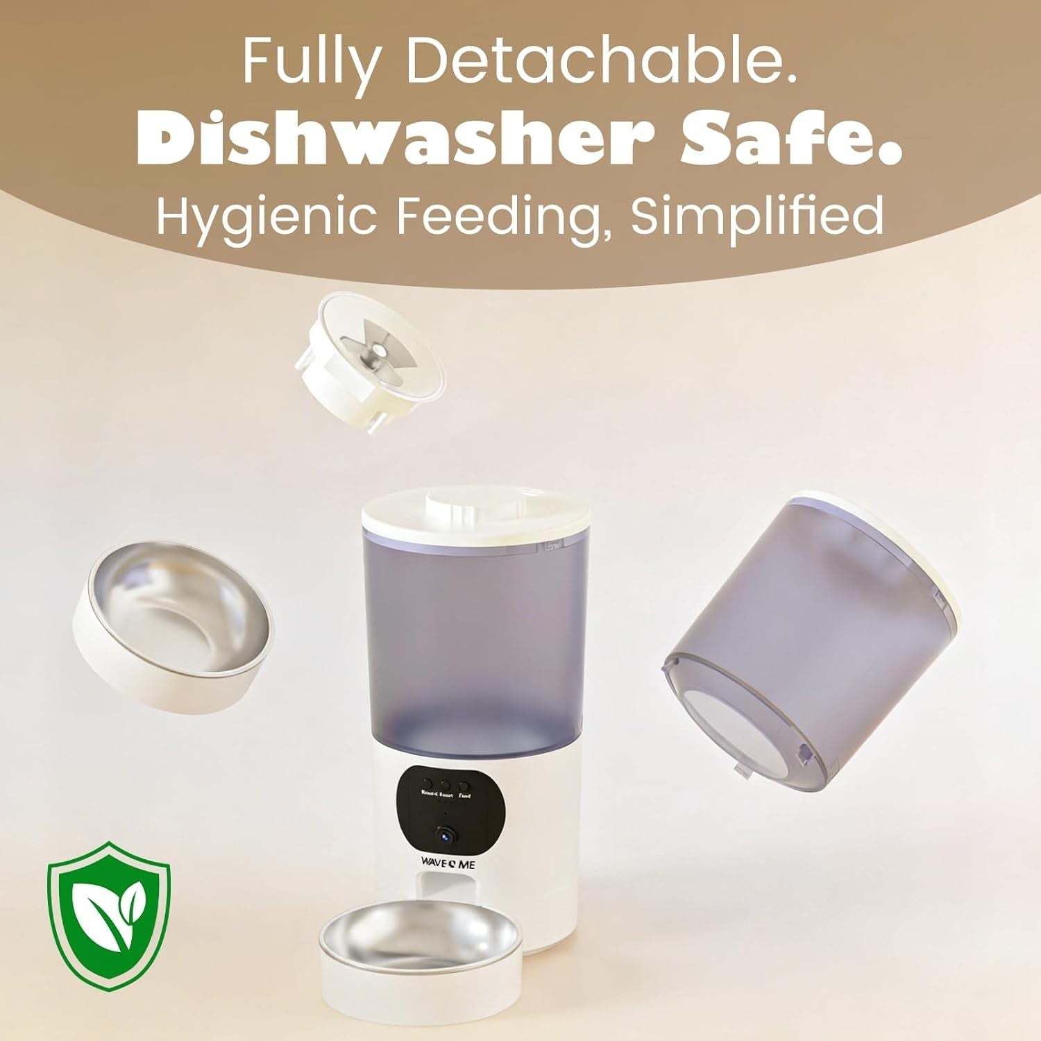 Smart Pet Feeder with Camera 5L WiFi Auto Food Dispenser HD Video