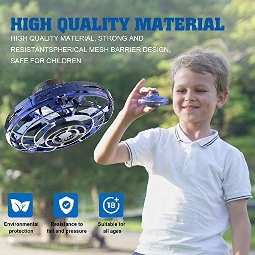 Abree Mini UFO Drone Spinner with RGB Lights – Hand Operated USB Rechargeable