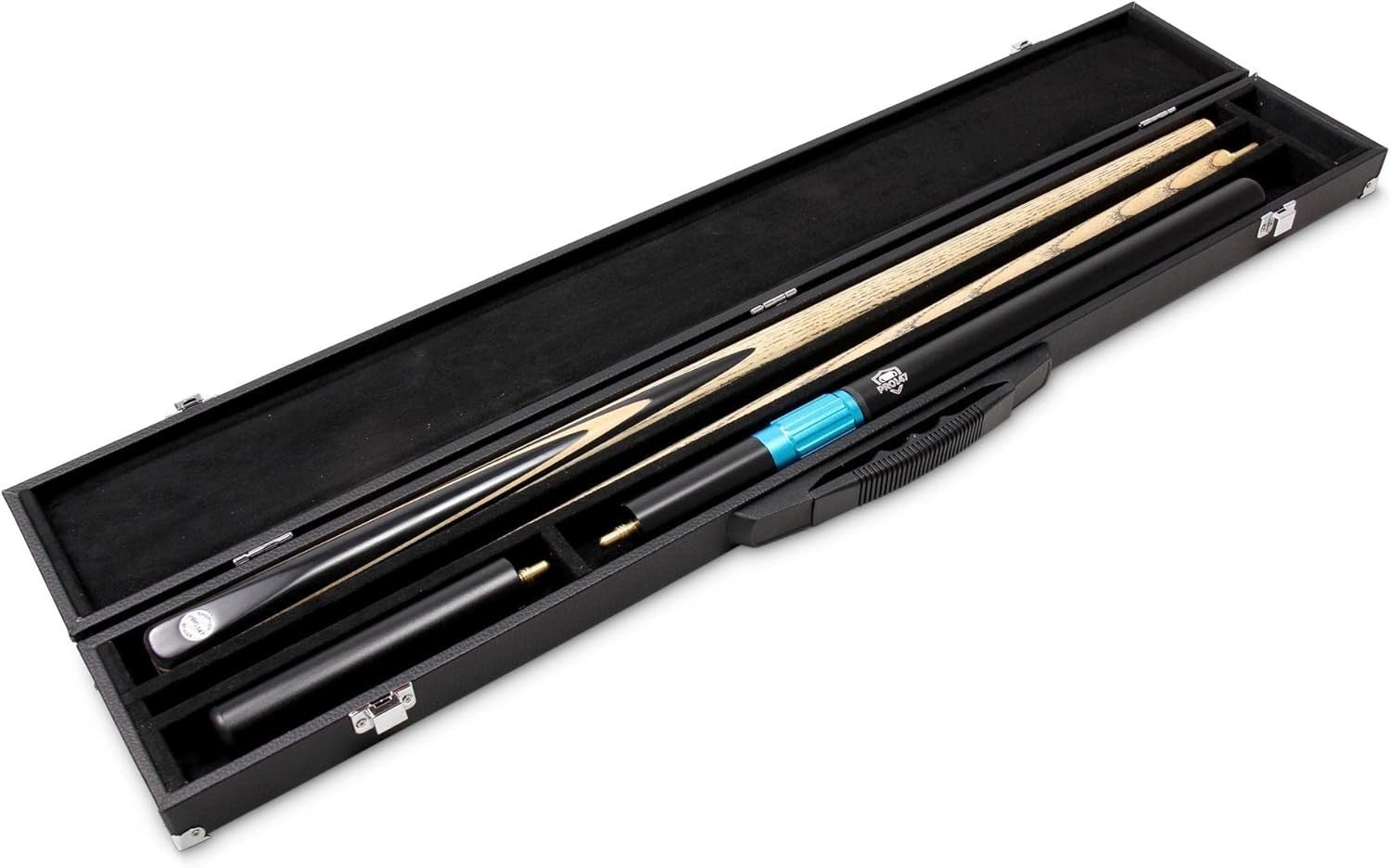 57" Centre Joint Ash Snooker Pool Cue Set 9.5mm Tip Case Extension