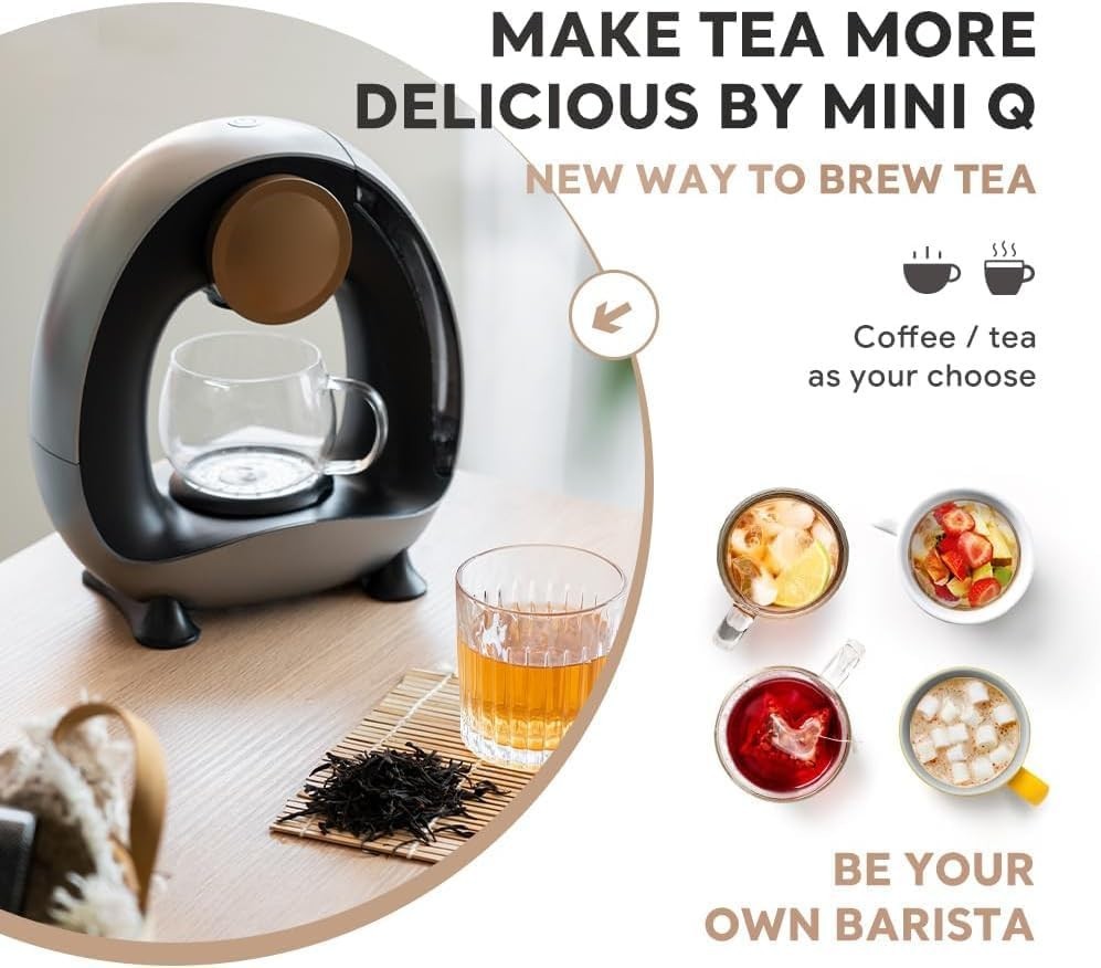 Single Serve Coffee Maker 2-in-1 Mini Brewer for Pods & Ground Coffee, 240ml